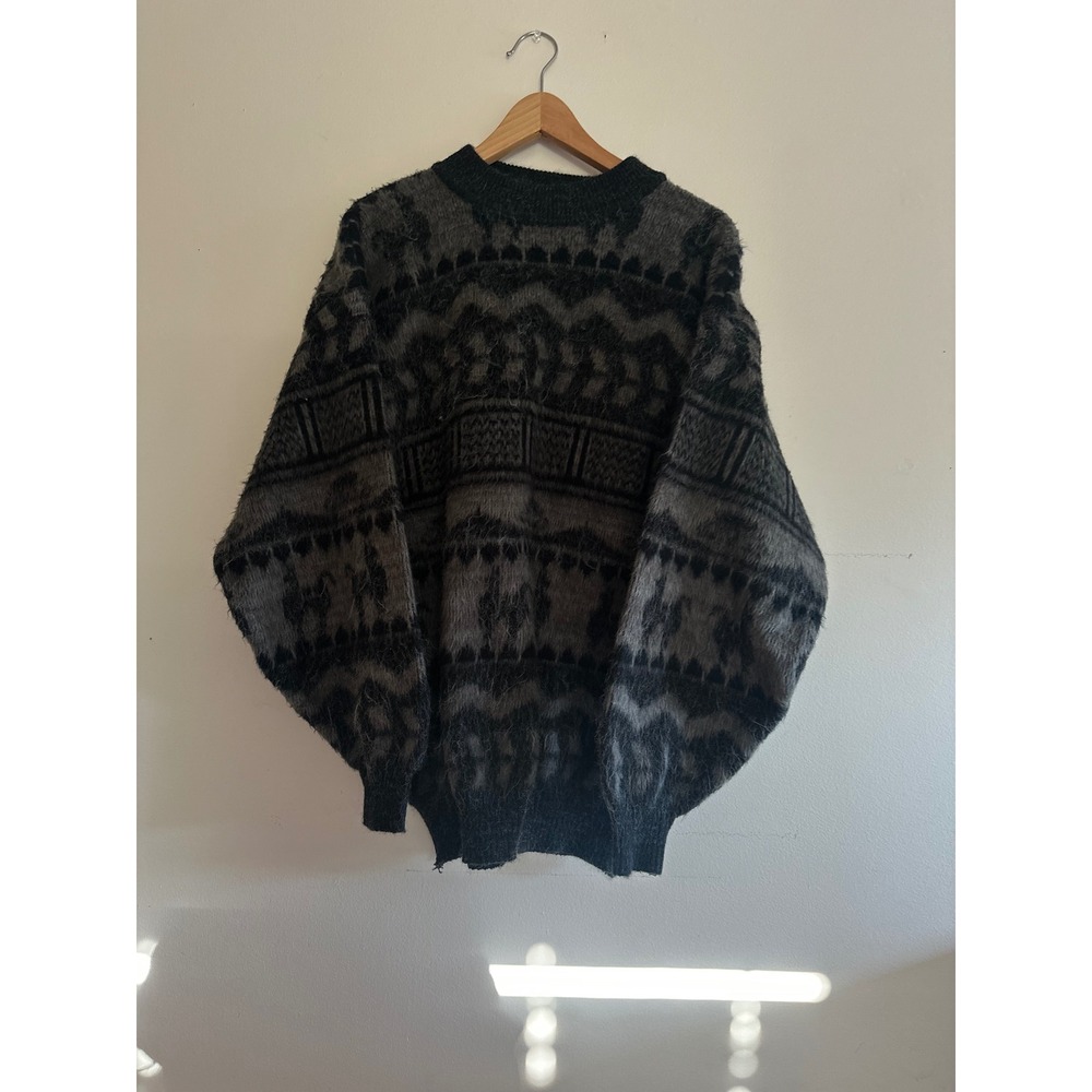 Vintage 90s Andes Otavalo Llama Wool Knit Sweater